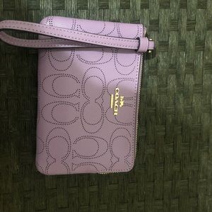 New coach wristlet purple